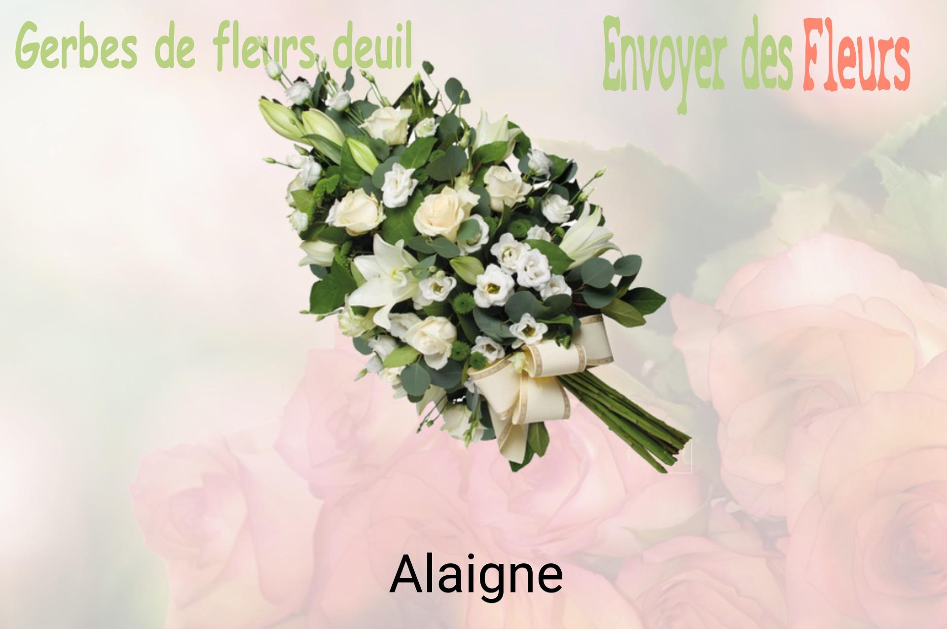 Gerbe de fleurs de deuil livrée à Alaigne